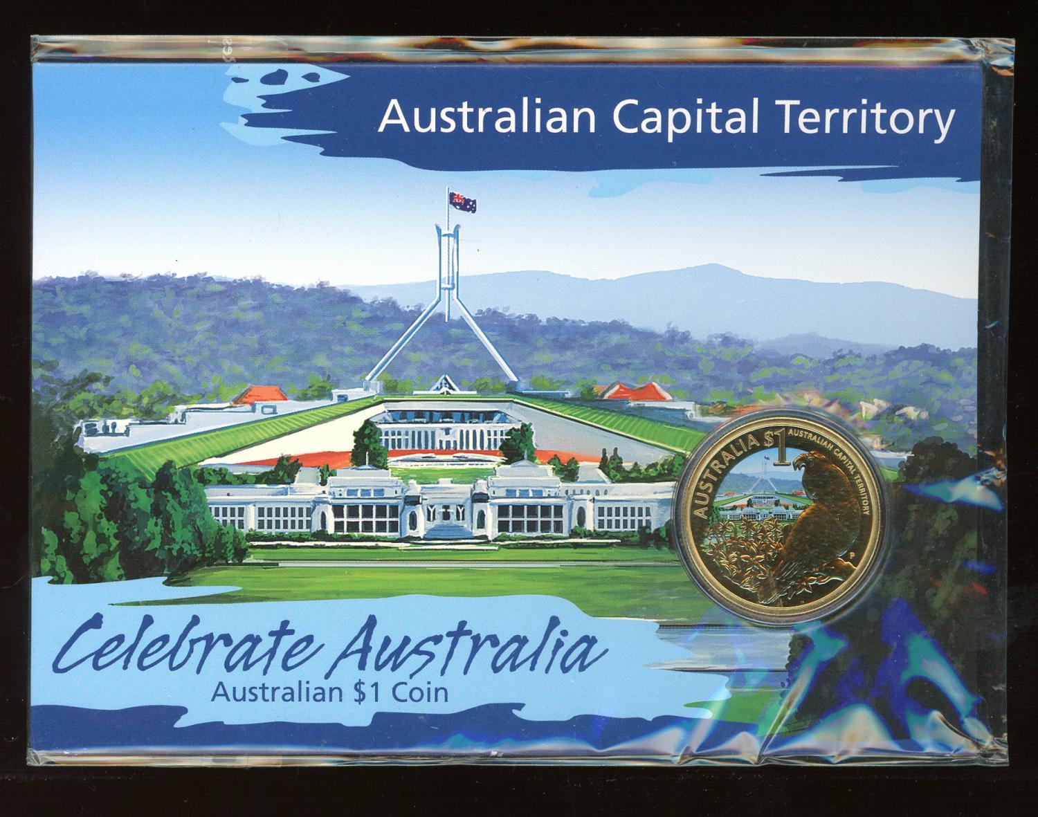 Thumbnail for 2009 Celebrate Australia Coloured Uncirculated $1 Coin -Australian Capital Territory