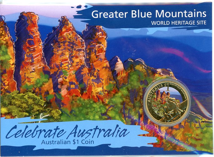 Thumbnail for 2010 Celebrate Australia Coloured Uncirculated $1 - Greater Blue Mountains