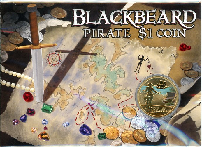 Thumbnail for 2010 Pirate Coloured $1 Uncirculated Coin - Blackbeard