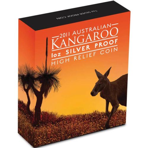 Thumbnail for 2011 1oz Silver Kangaroo High Relief Coin