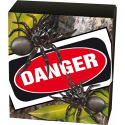 Thumbnail for 2012 1oz Coloured Silver Proof Deadly and Dangerous Funnel-Web Spider