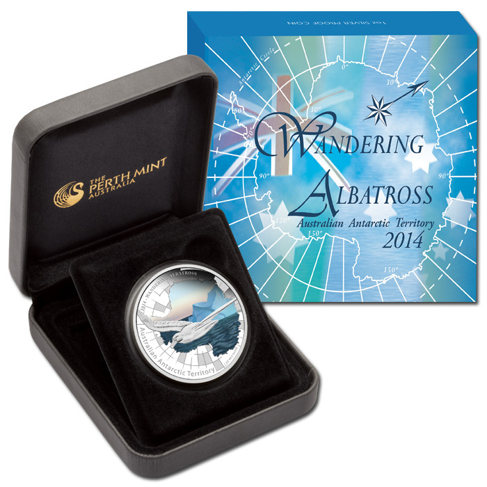 Thumbnail for 2014 Australian Antarctic Territory 1oz Silver Proof Coin - Wandering Albatross