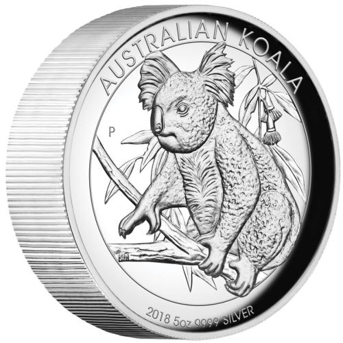 Thumbnail for 2018 Australian High Relief 5oz Silver Koala Proof Coin