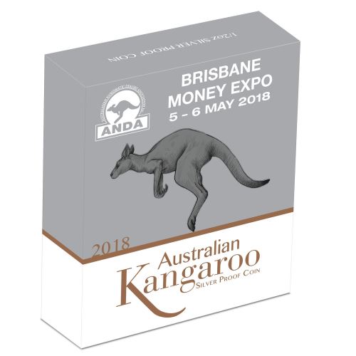 Thumbnail for 2018 Half oz Silver Proof High Relief Coin - Australian Kangaroo (Brisbane Money Expo ANDA)