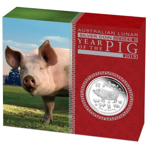 Thumbnail for 2019 Australian 1oz Silver Proof - Year of the Pig