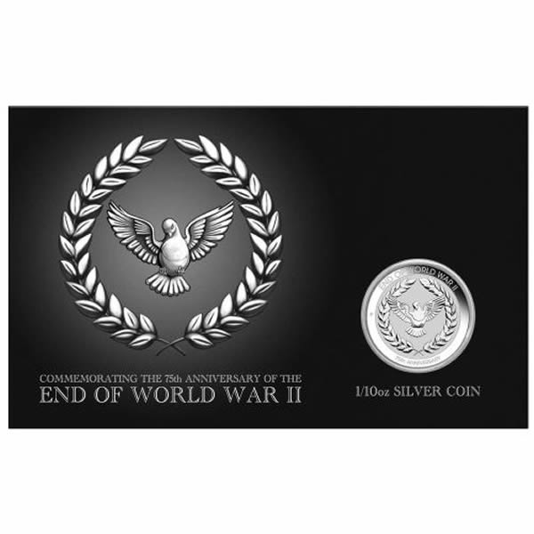 Thumbnail for 2020 One Tenth oz Silver Coin in Card- End of World War II 75th Anniversary