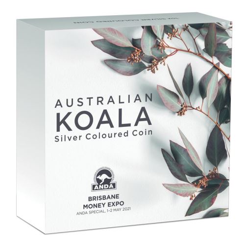 Thumbnail for 2021 Australian Koala 1oz Coloured Silver Coin - Brisbane Money Expo ANDA Special