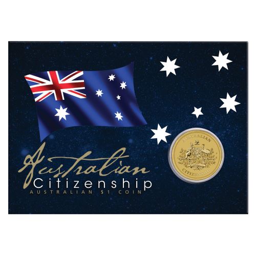 Thumbnail for 2021 Australian citizenship $1 Coin In Card