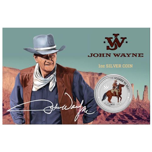 Thumbnail for 2021 John Wayne 1oz Coloured Silver Coin 