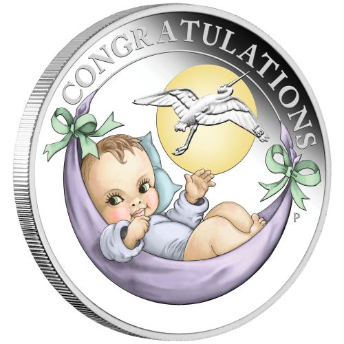 Thumbnail for 2021 Half oz silver Proof Coin Newborn Stork
