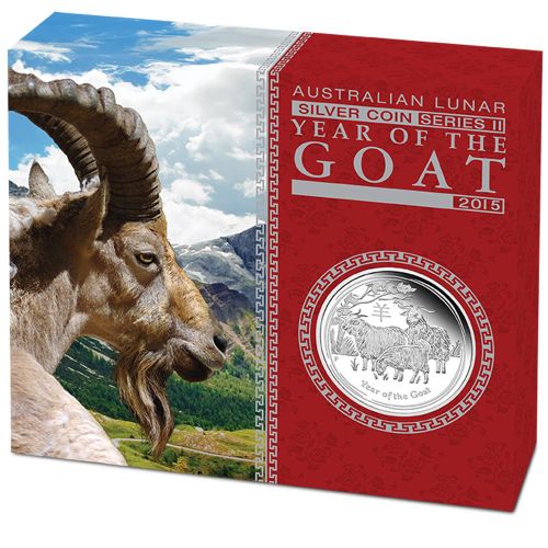 Thumbnail for 2015 Australian 1oz Year of the Goat Silver Proof
