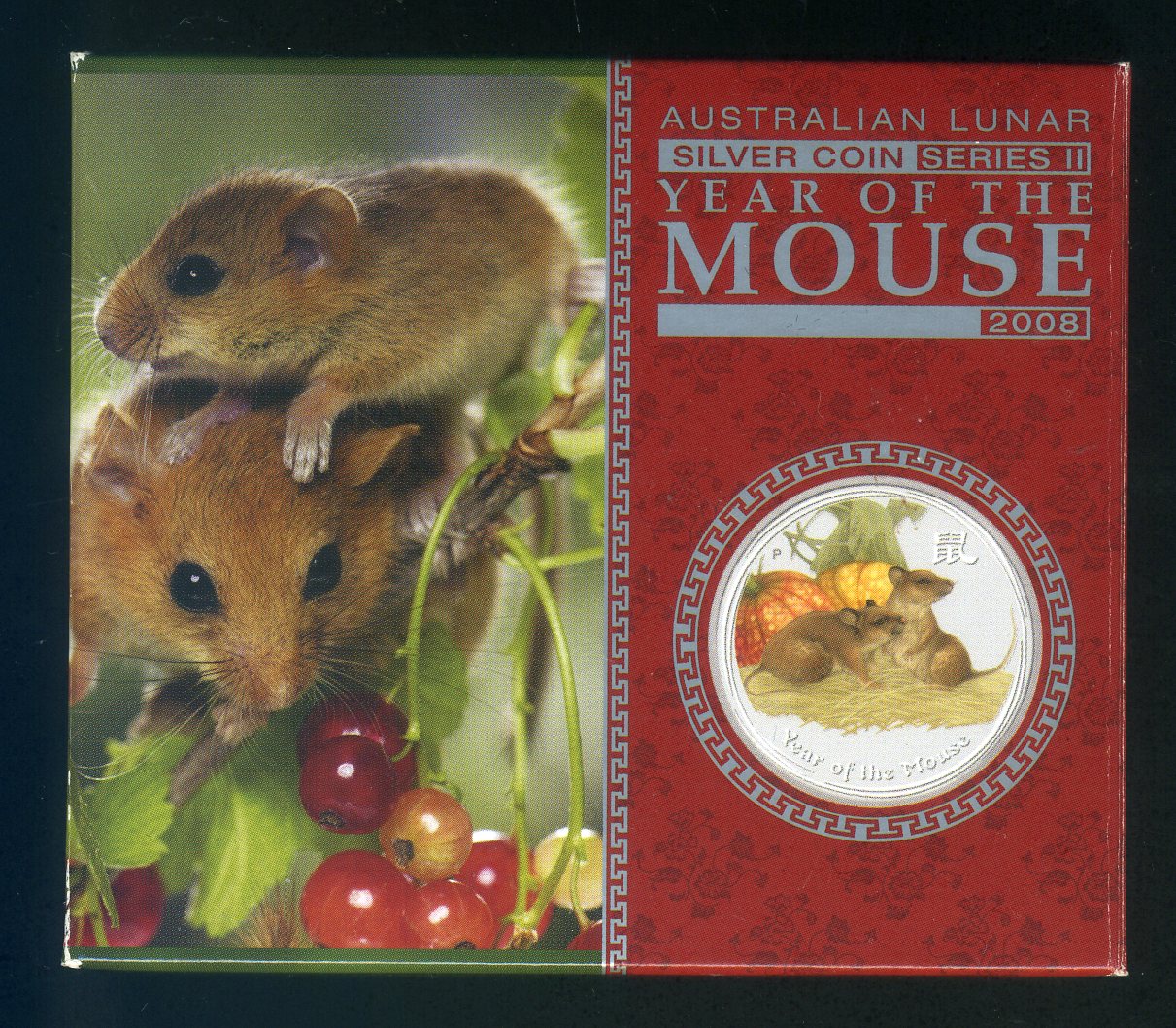 Thumbnail for 2008 Australian 1oz Coloured Silver Edition Coin - Year of the Mouse