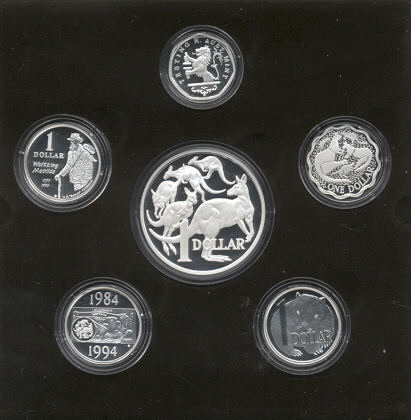 Thumbnail for 2004 Masterpieces in Silver Proof Set Twenty Years of the Australian Dollar Coin