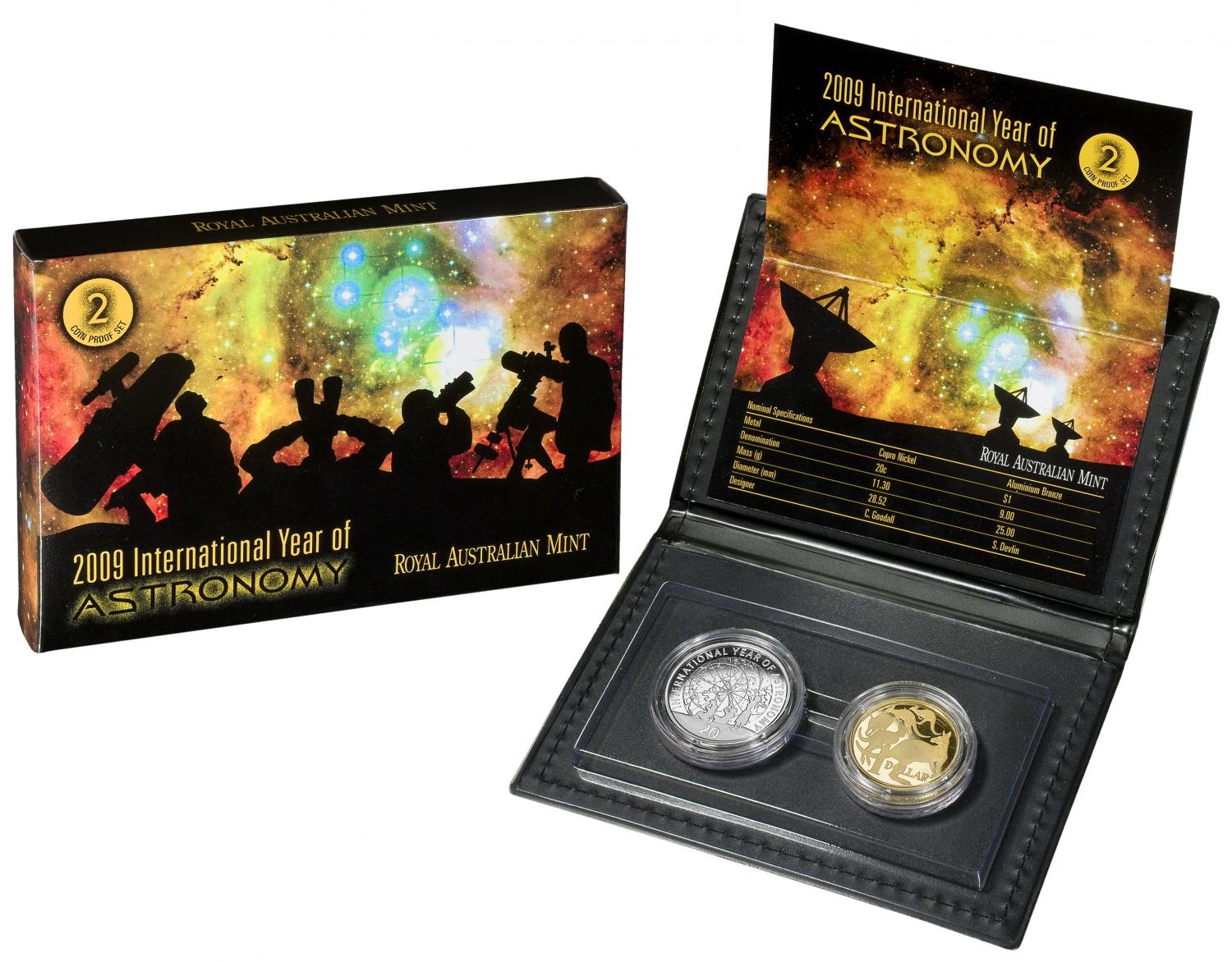 Thumbnail for 2009 International Year of Astronomy - Two Coin Proof Set 
