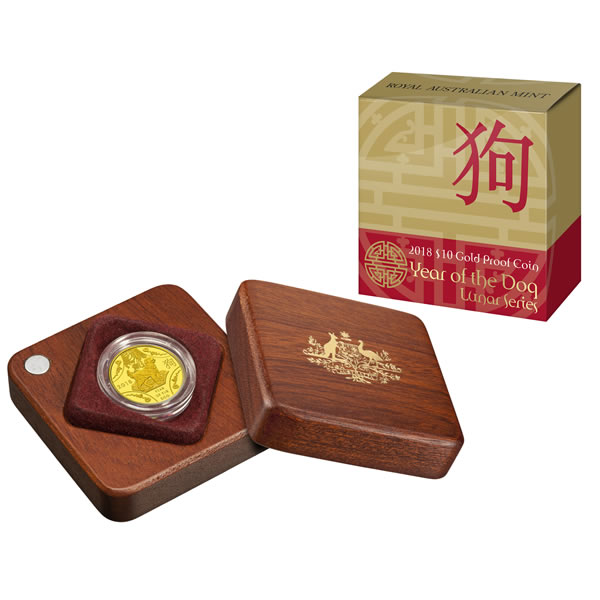 Thumbnail for 2018 Lunar Year of the Dog $10.00 Gold Proof
