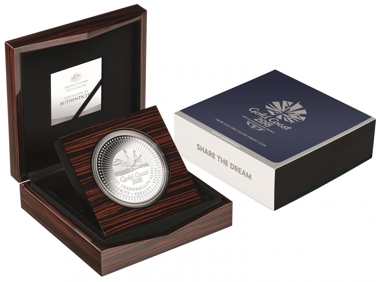 Thumbnail for 2018 $30.00 Silver Proof Gold Coast Commonwealth Games - Mintage of only 70