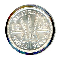 Thumbnail for 1942D Australian Threepence aUNC