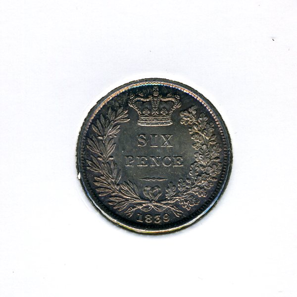 Thumbnail for 1839 Sixpence - Uncirculated