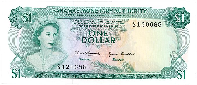 Thumbnail for 1965 Bahamas One Dollar aUNC S120688