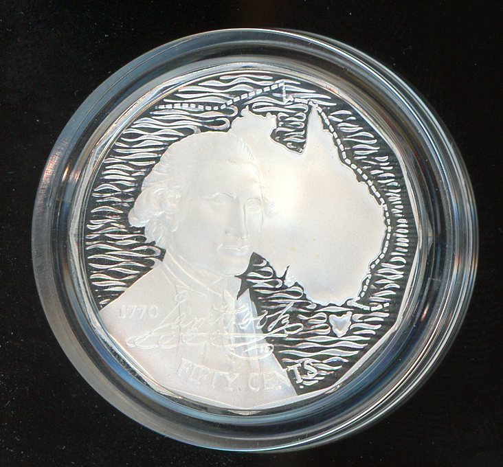 Thumbnail for 1989 Silver Proof Fifty Cents In Capsule - Captain Cook Design