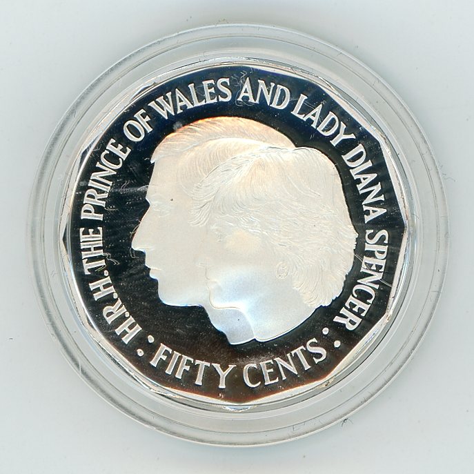 Thumbnail for 1989 Silver Proof Fifty Cents In Capsule - 1981 Charles & Di Design