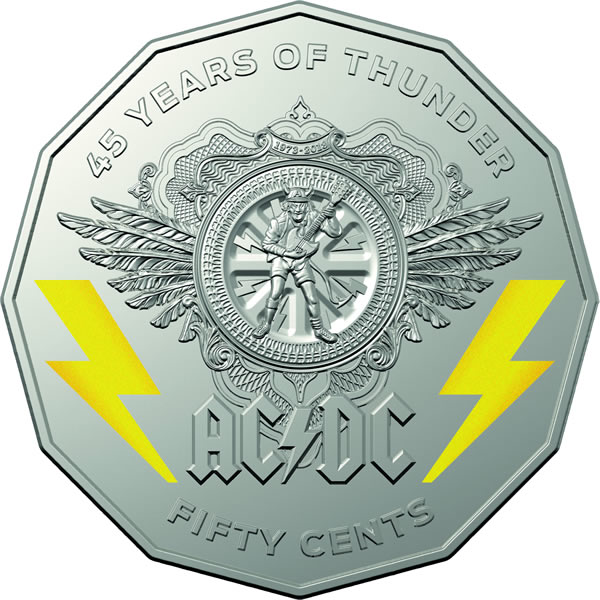 Thumbnail for 2018 ACDC 50c Coloured Uncirculated Coin