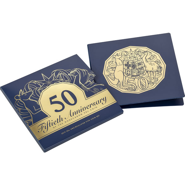 Thumbnail for 2019  50th Anniversary of the Dodecagon 50c Coin 5 Coin Set