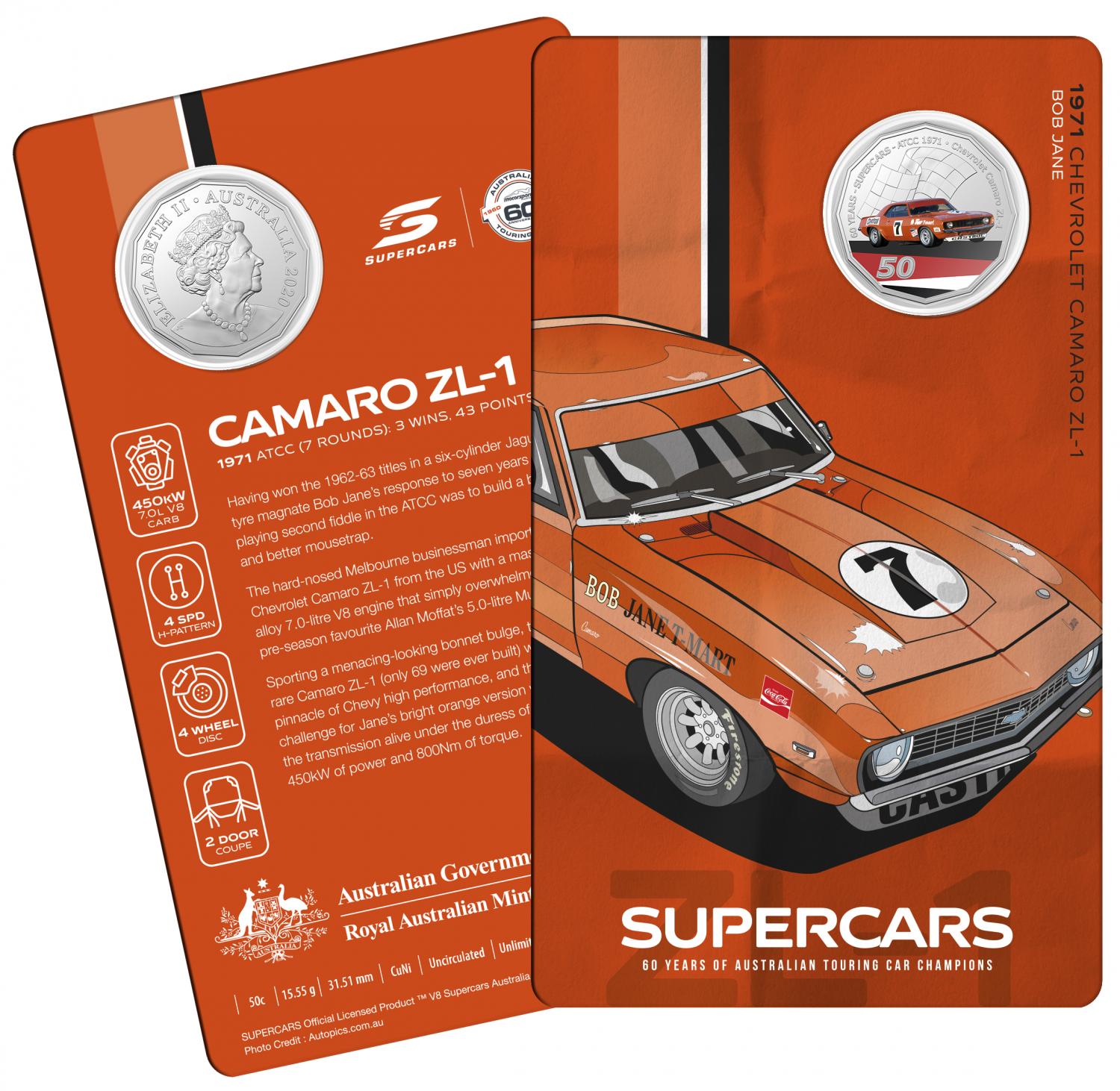 Thumbnail for 2020 60 Years of Australian Touring Car Champions Chevrolet Camero.  