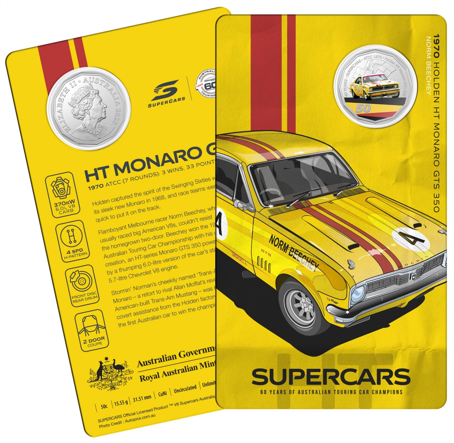 Thumbnail for 2020 60 Years of Australian Touring Car Champions Holden HT Monaro.  