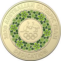 Image 3 for 2020 Australian Olympic Team $2 Collection Set of 5 $2 coloured UNC Coins in  Surfing Kangaroo Folder