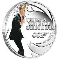 Image 1 for 2021 James Bond 007 The Man With The Golden Gun Half oz Silver Proof