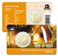 Image 1 for 2022 $1 Mob of Roos Anemone Fish Privy Mark Brisbane ANDA Money Expo