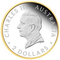 Image 4 for 2024 $2 The Perth Mint's 125th Anniversary 2024 2oz Silver Proof Gilded Coin (Perth Mint)