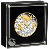 Image 2 for 2024 $2 The Perth Mint's 125th Anniversary 2024 2oz Silver Proof Gilded Coin (Perth Mint)