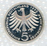 Image 2 for 1975G German Silver Proof Five Mark Coin