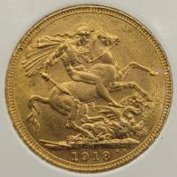 Image 1 for 1918M Australian George V Gold Sovereign