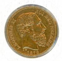 Image 2 for 1878 Belgium Gold 20 Francs