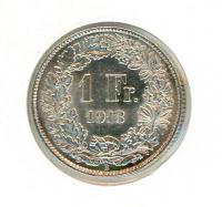 Image 1 for 1913B Switzlerland One Franc aUNC