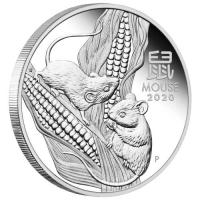 Image 3 for 2020 Year of the Mouse Half oz Silver Proof Coin