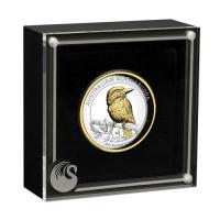 Image 2 for 2021 Australian Kookaburra 2oz Silver Proof High Relief Gilded Coin