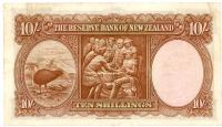 Image 2 for 1940's New Zealand Ten Shillings Hanna VF - 048 777286