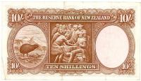 Image 2 for 1950's New Zealand Ten Shillings Wilson VF - BO808384