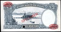 Image 2 for 1960 New Zealand Specimen Five Pound - Fleming H8 000000 UNC