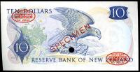 Image 2 for 1967 New Zealand Specimen Ten Dollar - Fleming AO 000000 UNC