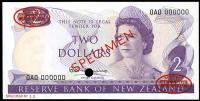 Image 1 for 1967 New Zealand Specimen Two Dollar - Fleming OAO 000000 UNC