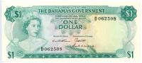 Image 1 for 1968 Bahamas $1 Note D062508 aUNC