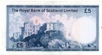 Image 2 for 1978 Royal Bank of Scotland Five Pound Note A60 600139 VF