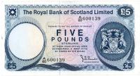 Image 1 for 1978 Royal Bank of Scotland Five Pound Note A60 600139 VF