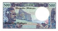 Image 2 for 1980 New Hebrides 500 Francs Note 12366