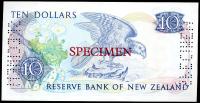 Image 2 for 1981 New Zealand Specimen Ten Dollar - Hardie NAA 000000 UNC
